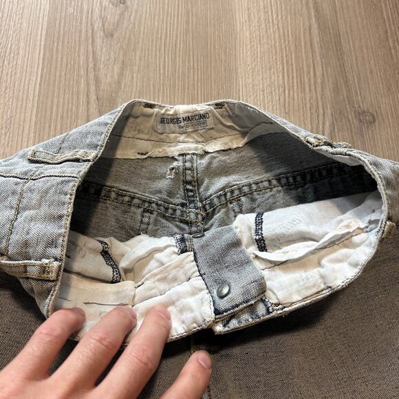 Women's Vintage 90's Guess Georges Marciano Denim Cut Off Button Fly Jeans 26x17 - Picture 4 of 6